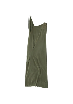 Fortela Azura bead-embroidered silk dress - Green