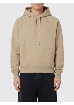 AMI PARIS Cotton Hoodie with Kangaroo Pocket and Dropped Shoulders