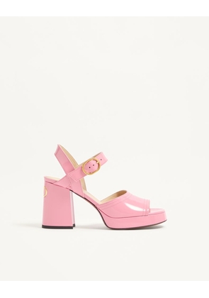 Valentino Garavani Fawcette Platform Sandal In Polished Calfskin 100Mm Woman CANDY ROSE 36