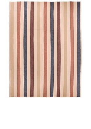 Ferm Living Hale Tablecloth in Cashmere  Mocha  & Indigo Blue - Beige. Size all.