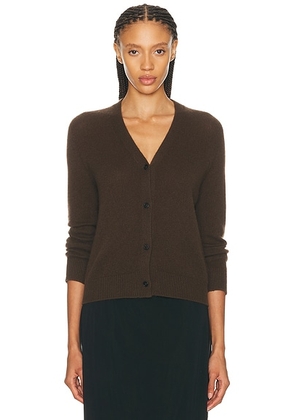The Row Ovida Cardigan in Chestnut Brown - Brown. Size M (also in S, L).
