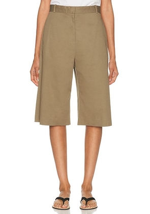 The Row Falk Short in Dark Sand - Tan. Size 4 (also in 8).