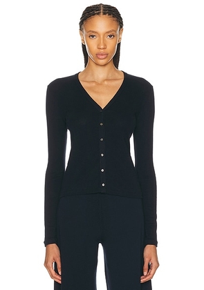 The Row Cresp Top in Dark Navy - Navy. Size S (also in M, L).