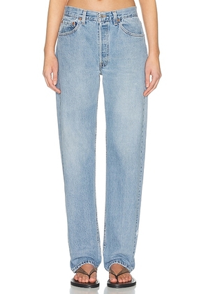 Aligrace Original Straight Leg Jean in Light & Medium - Blue. Size 28 (also in 23, 24, 25, 29, 30, 31).