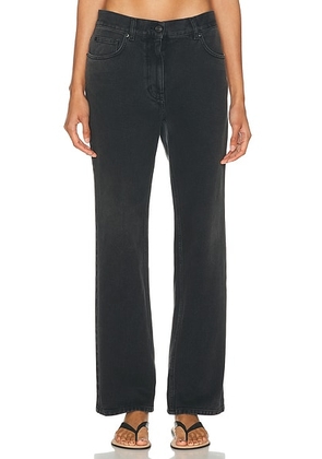 The Row Fargo Straight Leg in Washed Black - Black. Size 27 (also in 24, 31, 32).