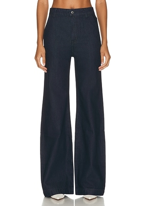 GRLFRND Camille High Rise Flared Trouser Jeans in Beverly Hills - Black. Size 28 (also in ).
