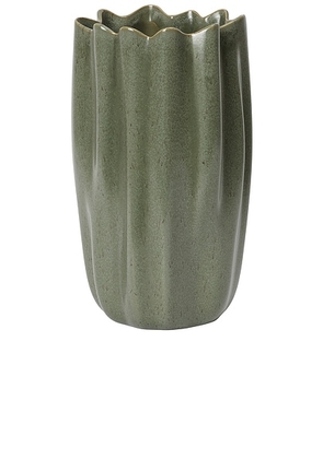 Ferm Living Nium Vase in Dark Sage - Sage. Size all.