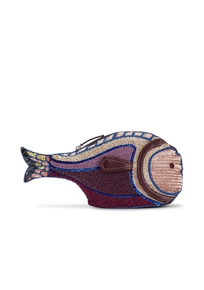 Staud Pesce Clutch in Ultraviolet - Purple. Size all.