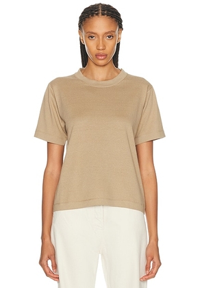The Row Orlan Top in Taupe - Taupe. Size L (also in S).