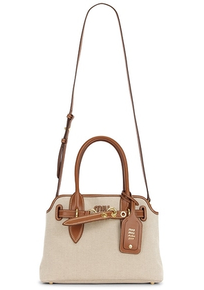 Miu Miu Aventure Bag in Naturale & Brandy - Neutral. Size all.