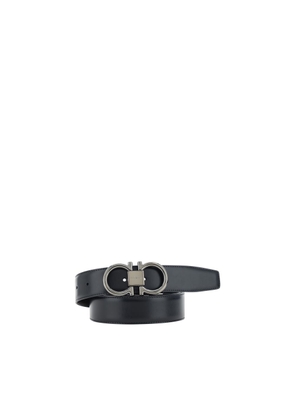 Ferragamo Black Calf Leather Bos Taurus Regular Belt - 100 cm / 40 Inches