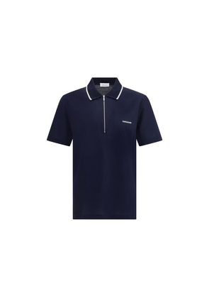 Ferragamo Blue Cotton Polo Shirt - L