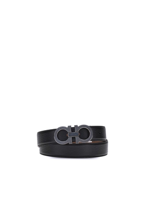 Ferragamo Black Calf Leather Bos Taurus Regular Belt - 100 cm / 40 Inches