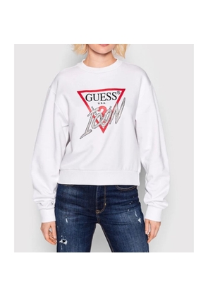 Guess Jeans White Cotton Sweatshirt - XS