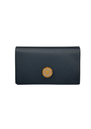 Versace Mini Chain Black Crossbody Wallet Bag