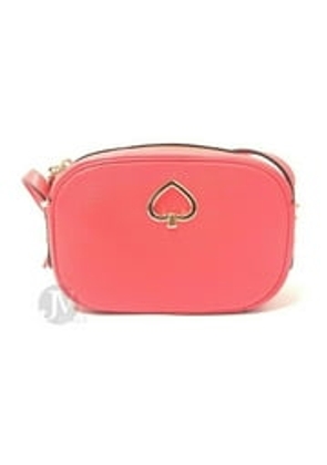 Kate Spade New York Women'S Kourtney Pebbled Leather Zip Around Camera Crossbody Bag (Stoplight)