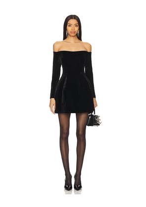 Bardot Nadene Velour Mini Dress in Black. Size 2. Also in 6.