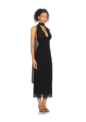 Camila Coelho Luzina Midi Dress in Black. Size XS. Also in L, M, S, XL, XXS.