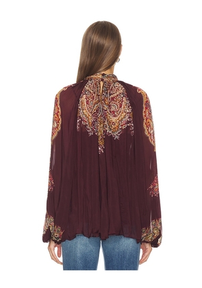 HEMANT AND NANDITA Top in Burgundy. Size S. Also in M.