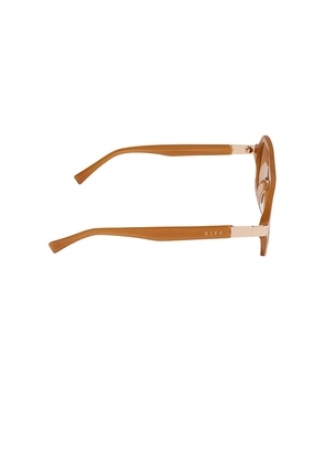 DIFF EYEWEAR X Rachael Kirkconnell Combo Navigator Sunglasses in Orange.