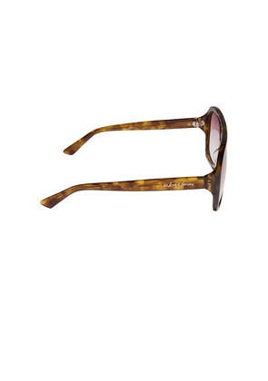 DIFF EYEWEAR X For Love & Lemons Acetate Aviator Sunglasses in Tort.