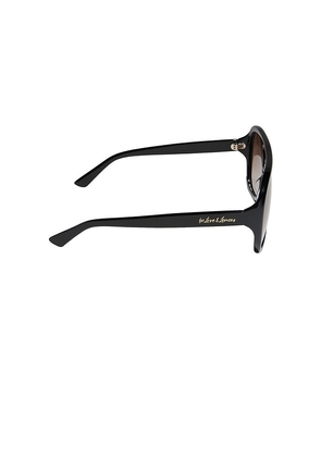 DIFF EYEWEAR X For Love & Lemons Acetate Aviator Sunglasses in Black.