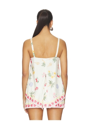 Amanda Uprichard Keyshia Top in Ivory,Pink. Size XS. Also in L, S, XL.
