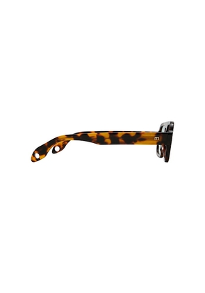 Elisa Johnson Jane Mini Sunglasses in Brown.