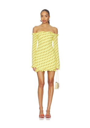 AFRM Peck Dress in Yellow. Size XXS. Also in XS, S, M, L, XL, XXL, 1X, 2X, 3X.