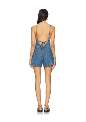 Free People Nostalgia Ultra Shortall in Blue. Size XS. Also in S, M, L, XL.