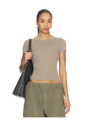 Free People x We The Free Atlas Crew Tee in Brown. Size XS. Also in S, M, L, XL.