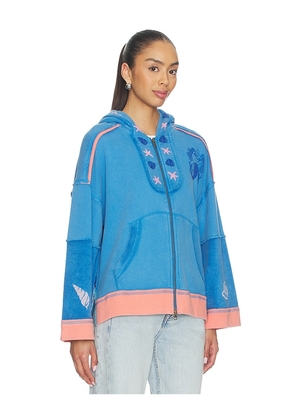 Free People x We The Free Seashell Cardi in Blue. Size XS. Also in S, M, L.