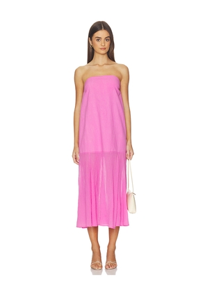 Free People x free-est Sabeen Tube Midi Dress in Pink. Size XS. Also in S, M, L, XL.