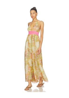 Free People Ultraviolet Haze Jumpsuit in Pink,Green. Size XS. Also in S, M, L.
