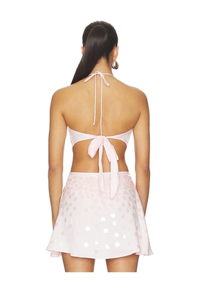 For Love & Lemons Cosmo Top in Pink. Size XS. Also in S, M, L, XL.