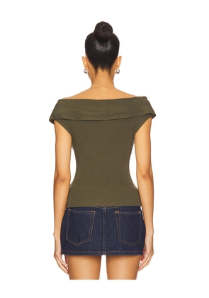 Line & Dot Parcie Top in Olive. Size M. Also in L.