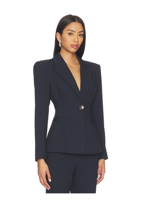 L'AGENCE Therese Cinched Waist Blazer in Navy. Size 00. Also in 0, 2, 4, 6, 8.