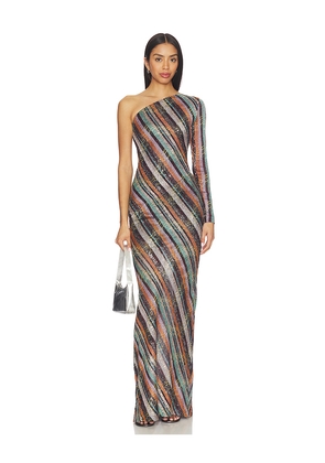 Missoni Long Dress in Blue,Black. Size 36/0. Also in 38/2, 40/4, 42/6.