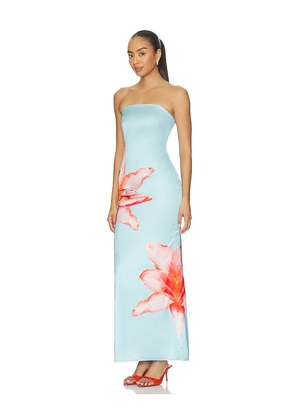 MORE TO COME Lyza Strapless Maxi Dress in Baby Blue. Size XXS. Also in XS, S, M.