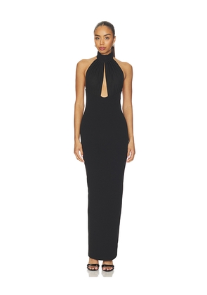 Nookie Martini Halter Gown in Black. Size XS. Also in S, M, L, XL.