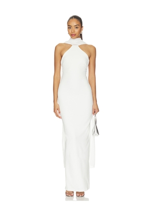 Nookie Martini High Neck Gown in Ivory. Size XS. Also in S, M, L, XL.