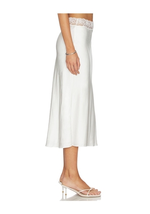 Lovers and Friends Cierra Midi Skirt in White. Size XXS. Also in XS, S, M, L, XL.