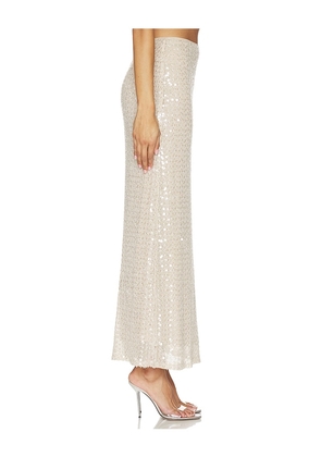 Lovers and Friends Clara Sequin Maxi Skirt in Neutral. Size XXS. Also in XS, S, M.