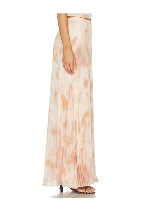 L'AGENCE Torin Pleated Maxi Skirt in Beige. Size 0. Also in 2, 4, 10, 12.