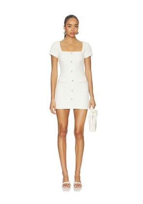 MORE TO COME Janey Mini Dress in White. Size XXS. Also in XS, S, M, L, XL.