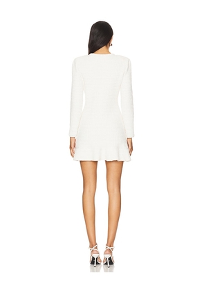 self-portrait Buttoned Knit Mini Dress in Cream. Size L. Also in XS.