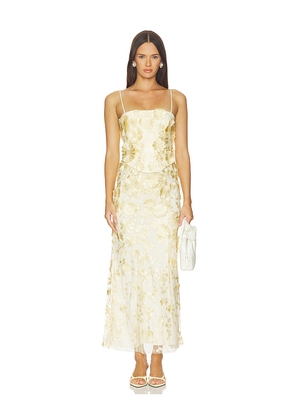 Lovers and Friends x Ivana Ramirez Marlee Midi Dress in Yellow. Size XXS. Also in XS, S, M, L, XL.