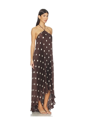Lovers and Friends x Ivana Ramirez Kiki Maxi in Brown. Size XXS. Also in M, S, XS.