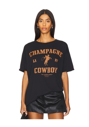 The Laundry Room Champagne Cowboy Oversized Tee in Black. Size S. Also in XS, M, L, XL.
