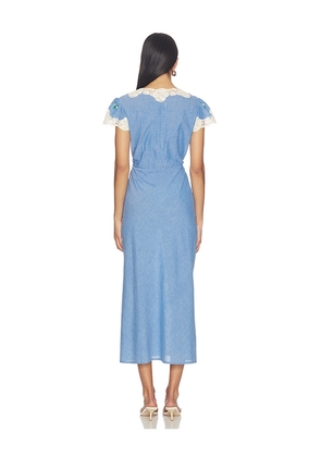 RIXO Amari Dress in Blue. Size XS. Also in M, S.